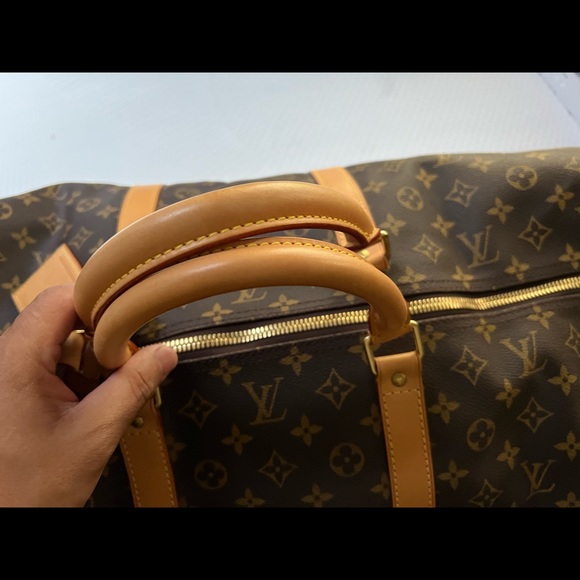 LIKE-NEW Louis Vuitton Monogram Keepall Bag +Strap - Picture 2 of 15